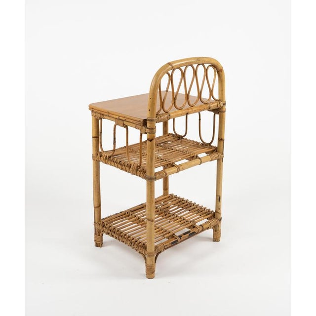 Mid-Century Bedside Tables in Bamboo and Rattan, Italy, 1960s, Set of 2 For Sale - Image 13 of 18