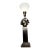 1960s Mid-Century Modern French Style Patinated Brass Double Horse Table Lamp For Sale