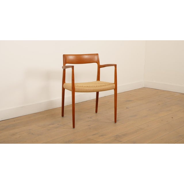 A beautiful vintage dining chair designed by n.o. Møller for j.l. Møller’s møbelfabrik, model 57. This iconic danish...