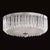 Italian modern flush mount with a round layer of clear Murano quadriedri glasses, enclosed with a clear bottom Murano...