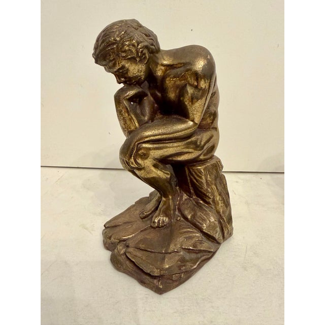 Art Deco The Thinker Bookends For Sale - Image 3 of 10