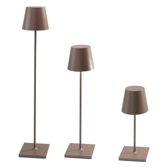 Zafferano Poldina XXL Indoor/Outdoor Cordless Floor Lamp, Rust For Sale - Image 4 of 5