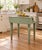 Farmhouse Vintage Sage Green Primitive Farmhouse Table For Sale - Image 3 of 9