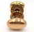 Traditional Vintage Oval Brass & Copper Passage Door Knob Set For Sale - Image 3 of 6