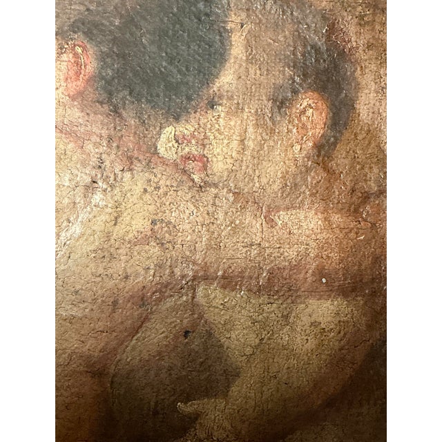 Original 18th Century Oil on Canvas, Putti Playing in Water, Follower of Boucher For Sale - Image 4 of 10
