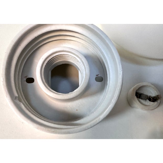 Strawberry Porcelain & Opaline Glass Wall Lamp by Wilhelm Wagenfeld for Lidner, Germany, 1950s For Sale - Image 13 of 16