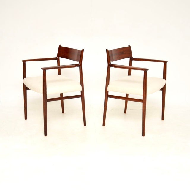 Vintage Danish Carver Armchairs by Arne Vodder, 1960s, Set of 2 For Sale - Image 4 of 11