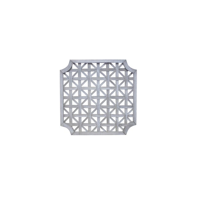 2020s Woven Wood Square Wall Hanging (Set of 2) For Sale - Image 5 of 5
