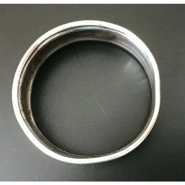 Metal Late 19th Century Silver Plate Round Napkin Ring W/Name + Design Inscribed For Sale - Image 7 of 8