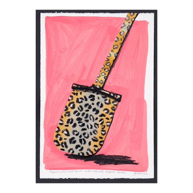 "Leopard Skin Bulb Shovel With Watersilk Leopard Handle" - Pop Art by Marc Foster Grant For Sale