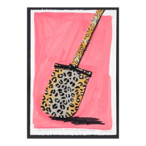 "Leopard Skin Bulb Shovel With Watersilk Leopard Handle" - Pop Art by Marc Foster Grant