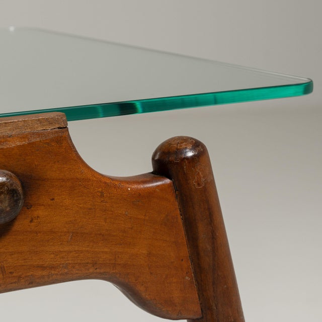 French 19th Century France Antique White Wood Coffee Table For Sale - Image 3 of 9