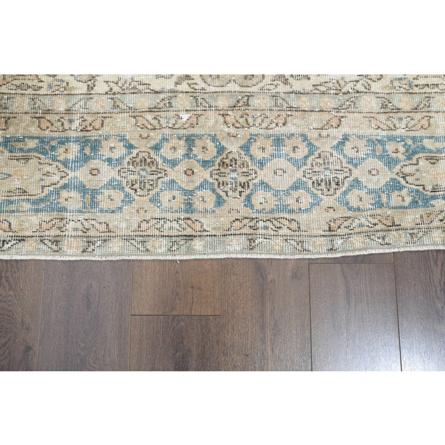 1970s Vintage Persian Handmade Wool Cotton Orange Area Rug For Sale - Image 10 of 11