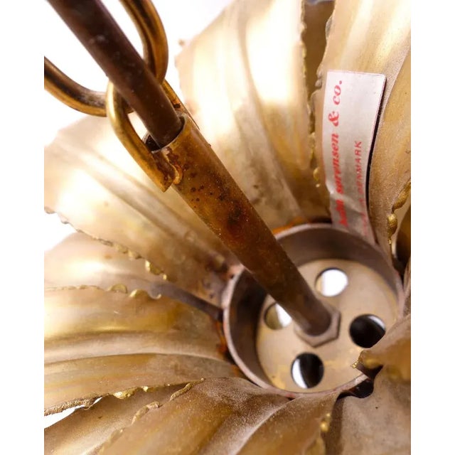 Brutalist Brass Suspension Light by Svend Aage Holm Sørensen, 1960s For Sale - Image 6 of 10