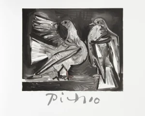1980s "Deux Pigeons" Lithograph After Pablo Picasso