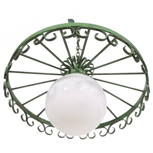 Arthur Umanoff 1970s Brutalist Spanish Style Wrought Iron Chandelier After Umanoff For Sale - Image 4 of 6