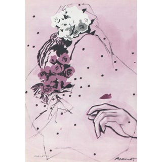 1945 Mid-Century French Fashion Hat Design For Sale