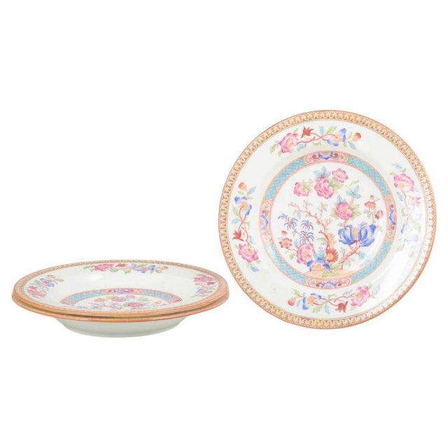 2000 - 2009 Deep Faience Plates with Oriental Pattern from Cauldon China, England, Set of 3 For Sale - Image 5 of 5