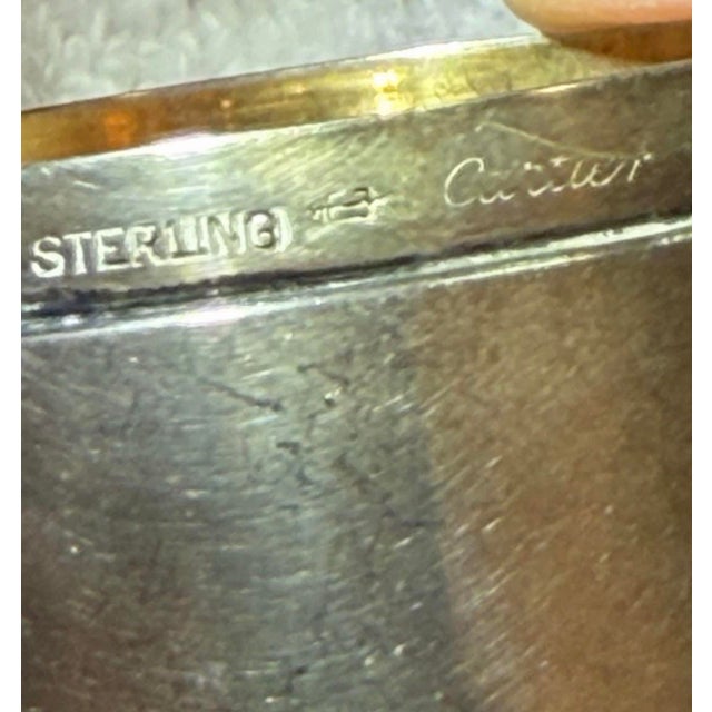 Vintage Cartier Sterling Silver Desk Accessory Stamp Dispenser, Vermeil Interior, Currier Maker For Sale - Image 10 of 12