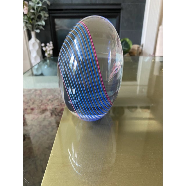 Modern Seguso for Oggetti Murano Circular Glass Art For Sale - Image 3 of 7