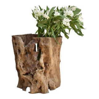 Antique Japanese Burl Vessel For Sale