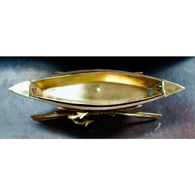 Wood Antique Rowing Boat Cruet Centerpiece, 1900 For Sale - Image 7 of 11