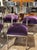 Modern Set of MCM Chrome Klismos Chairs With Purple Velvet For Sale - Image 3 of 8