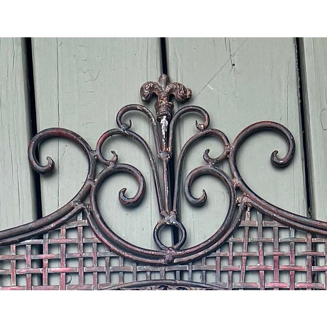 Art Deco Large French Art Deco Iron Mirror in Great Condition - 40" Long X 25 2/4" Wide For Sale - Image 3 of 4
