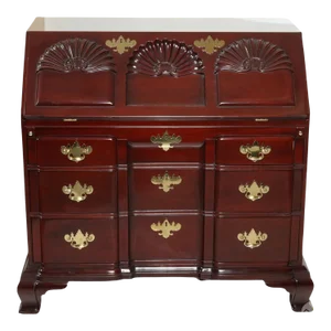 Late 20th Century Kindel Winterthur Collection Mahogany Goddard Townsend Secretary Writing Desk