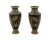 Antique Pair of Early Meiji Japanese Cloisonne Enamel Bird and Garden Vases Attributed to Honda For Sale - Image 4 of 5