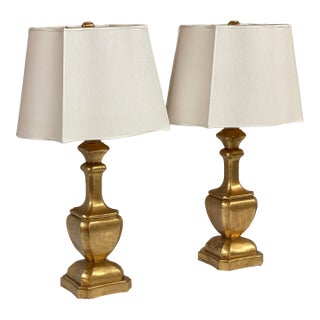 Baker Knapp & Tubbs Giltwood Table Lamps, Pair For Sale