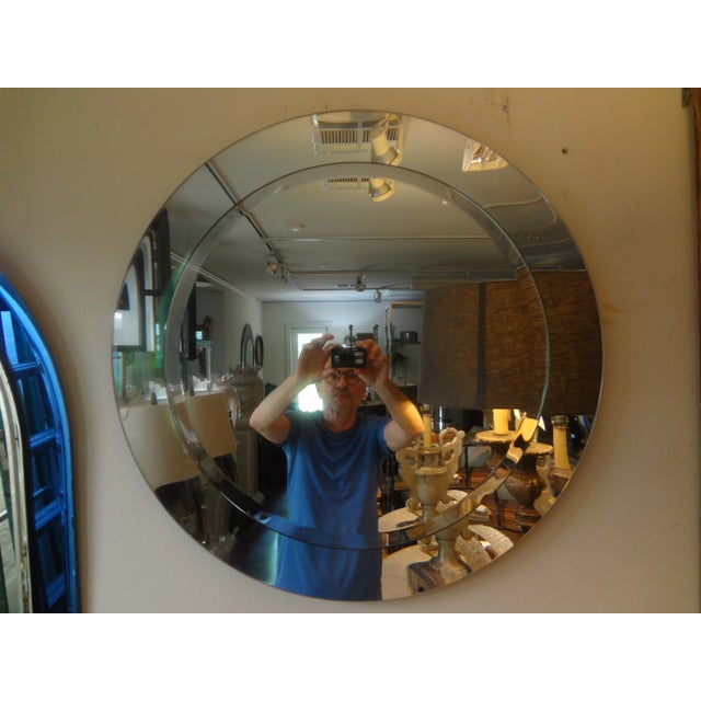 Italian Modern Fontana Arte Inspired Beveled Mirror For Sale - Image 10 of 10