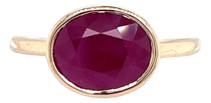 Natural Ruby Ring 6.5 14k Yellow Gold 4.51 TCW Certified
