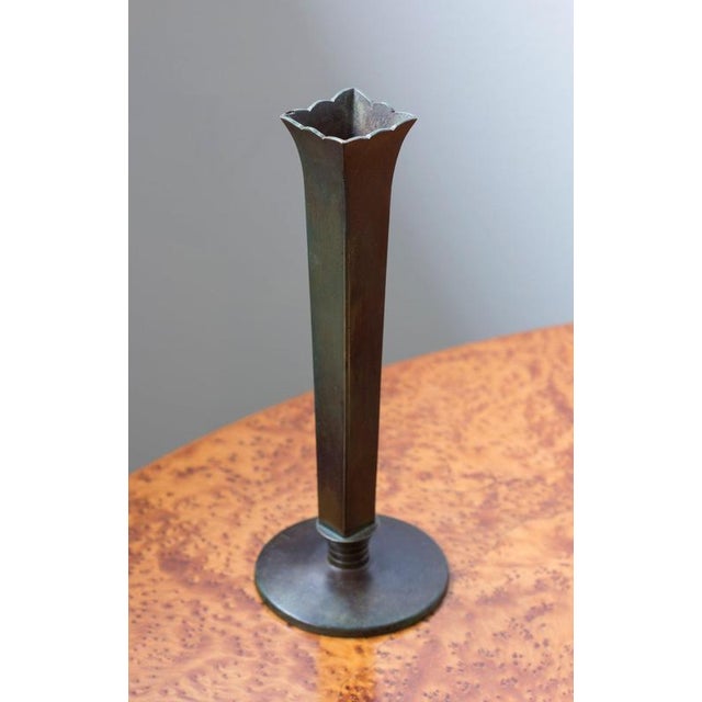 Orchid Bronze Vase from GAB For Sale - Image 9 of 9