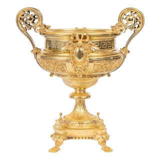 Antique Gilt Bronze Bowl, 1890s For Sale