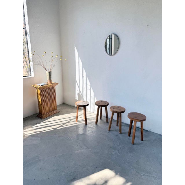 Vintage Tripod Stools, 1950s, Set of 4 For Sale - Image 4 of 18