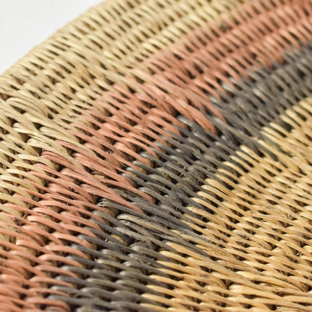 Early 20th Century Early 20th Century Makenge Flat Wedding Basket 19.0 Inch Zambia For Sale - Image 5 of 9