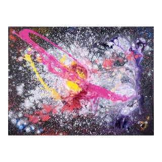 "Cosmic" Abstract Galactic Composition in Acrylic on Canvas by Charles David Francis For Sale