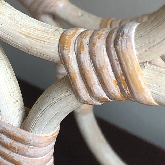 Ivory 1970s Bentwood Bamboo Circular Wine Rack For Sale - Image 8 of 13