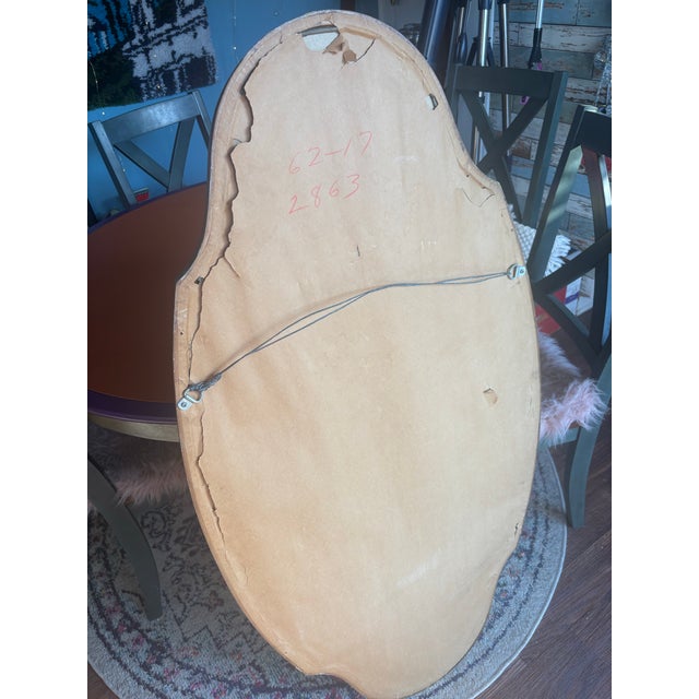 Mid 20th Century Turner Manufacturing Company Scalloped, Gold, Solid Wood, Full Length Mirror For Sale In Los Angeles - Image 6 of 9