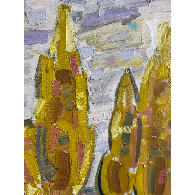 Beaux-Arts Henri Lenoir Sunset Cypress Tree Painting For Sale - Image 3 of 7