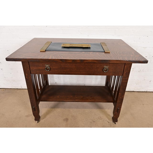 Tiffany Studios New York American Indian Pattern Bronze Doré Pen Tray For Sale - Image 9 of 10