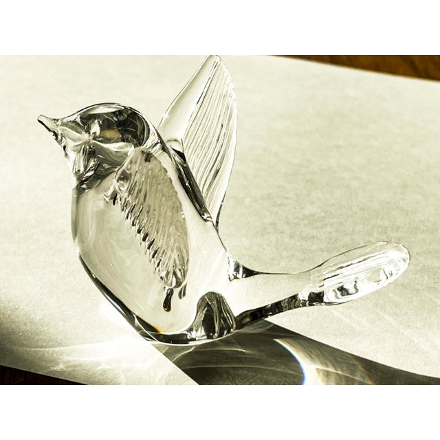 Glass 1960s Kosta Boda Crystal Bird For Sale - Image 7 of 10