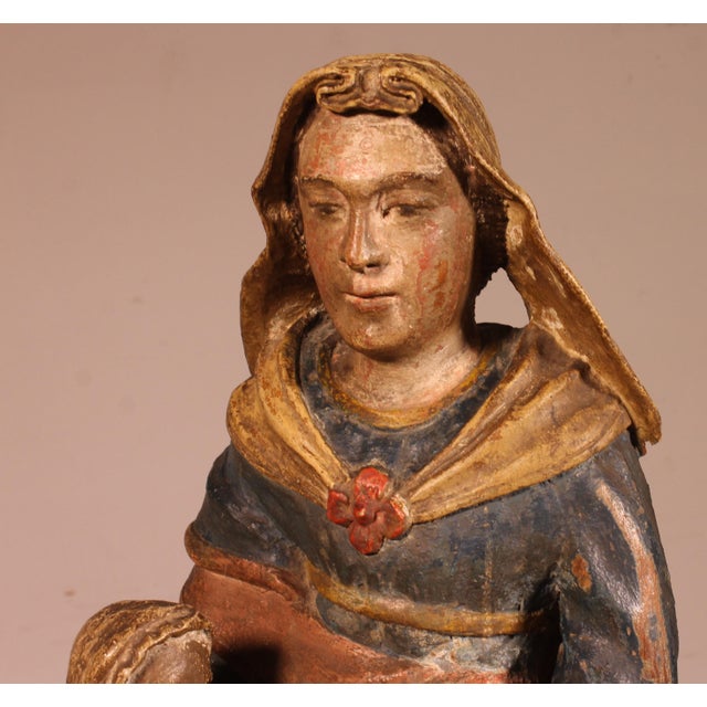 Saint Anne and the Virgin Mary, 18th Century, Polychrome Wood | Chairish