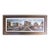 Vintage 53” Mid Century Cityscape Oil Painting Framed Signed For Sale