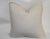 Decorative pillow covered in Fabricut linen sequin fabric. Back of pillow is in ivory linen, zipper enclosure and a knife...
