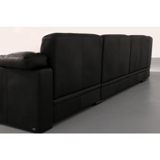 Modular Leather Sofa in Black from de Sede, 1980, Set of 7 For Sale - Image 6 of 13