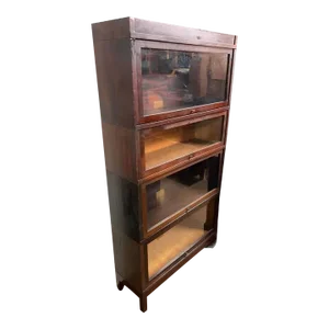 Early 20th Century Antique Mahogany Four-Stack Barrister Bookcase by Globe Wernicke