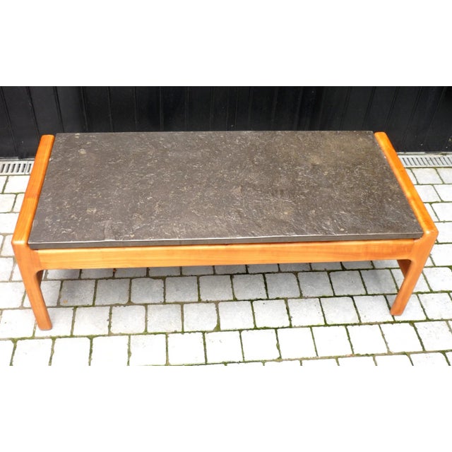 Slate Slab Living Room Table, 1960s For Sale - Image 6 of 8