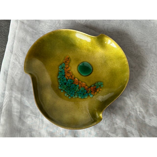 Mid Century Modern Copper Enamel Bowl by Bovano For Sale - Image 10 of 12